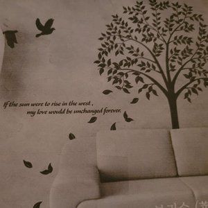 Puti Tree with Flaying Birds - Decorative Wall Stickers